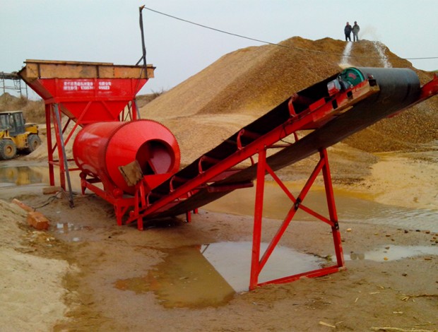 滾筒式洗石機(jī)加長5米型工作現(xiàn)場